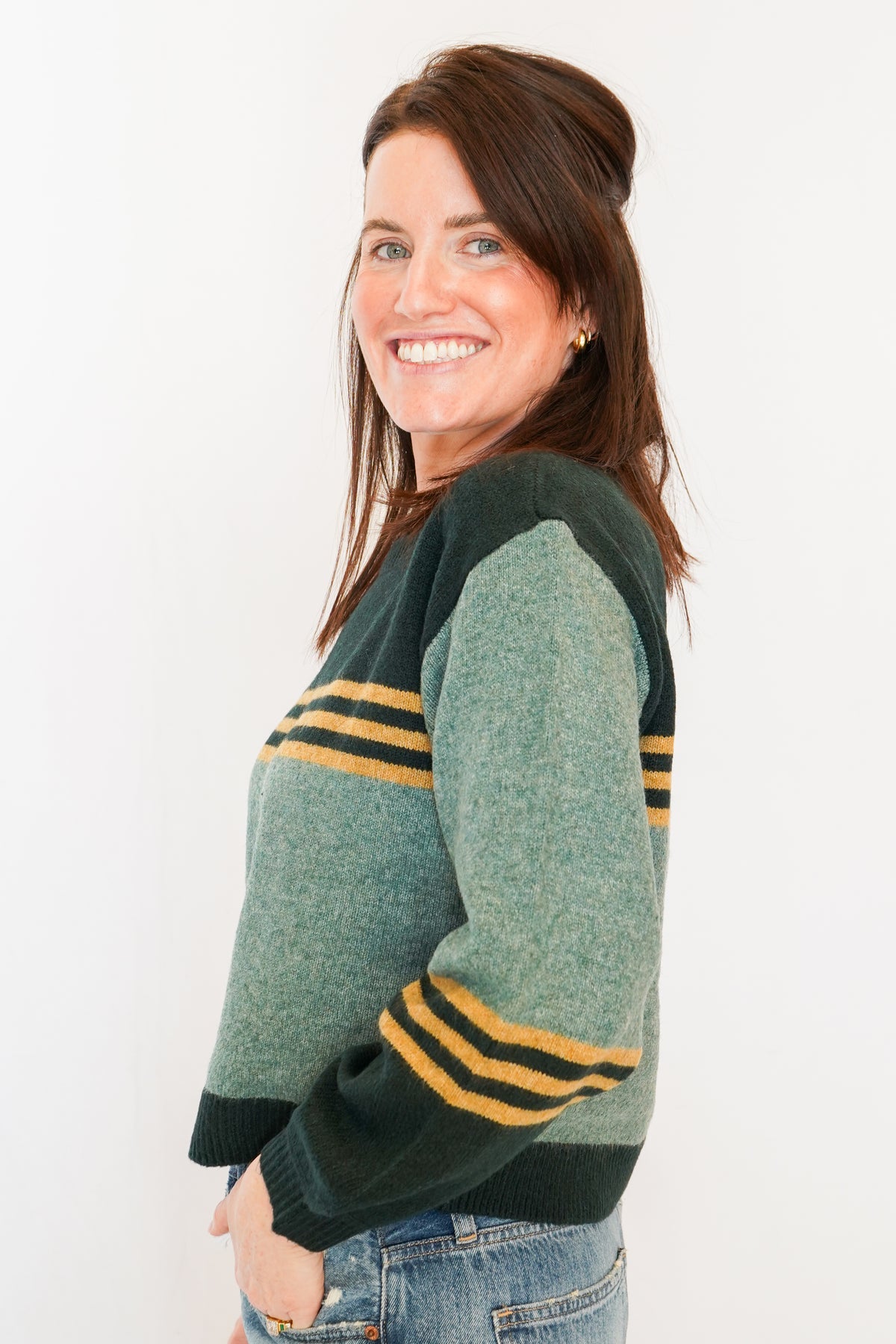 Greenwich Sweater in Hunter Green