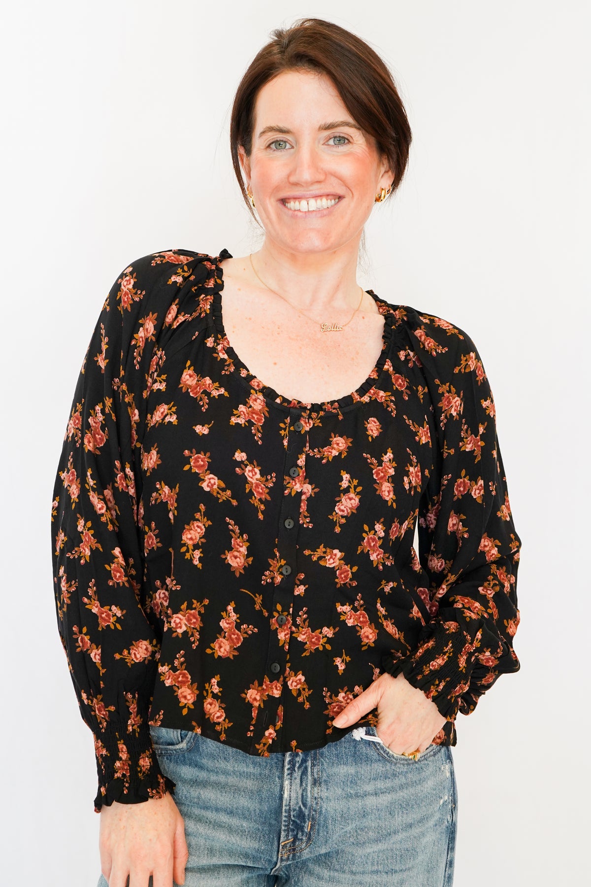 Flora Blouse in Black