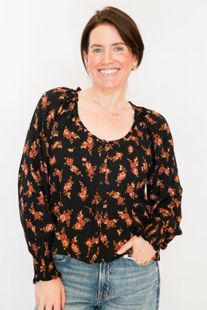 Flora Blouse in Black