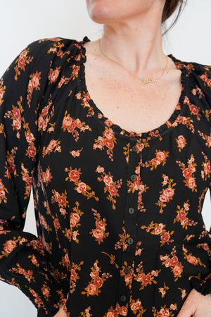 Flora Blouse in Black