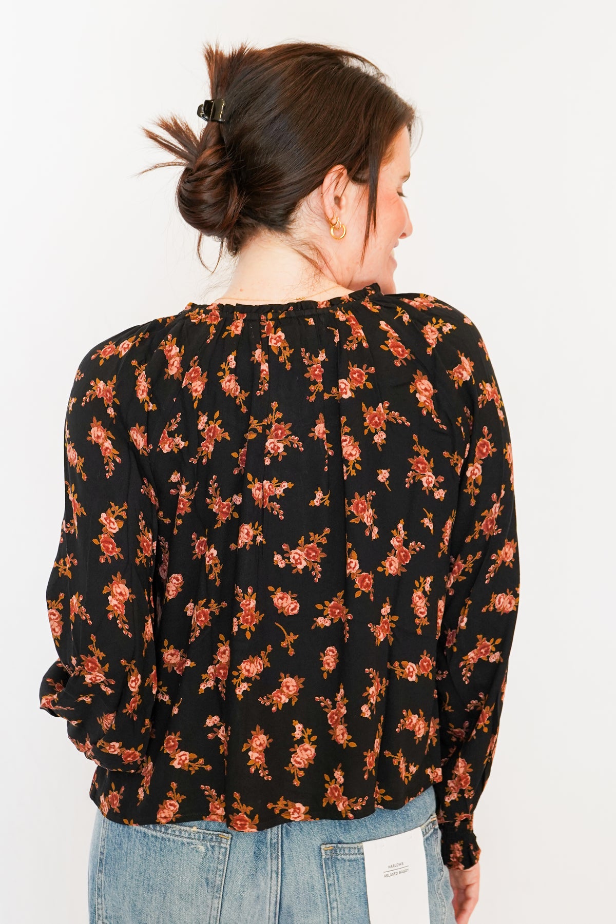 Flora Blouse in Black