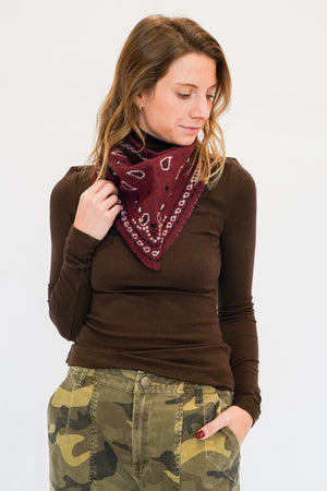 Mini Bandana in Bordeaux