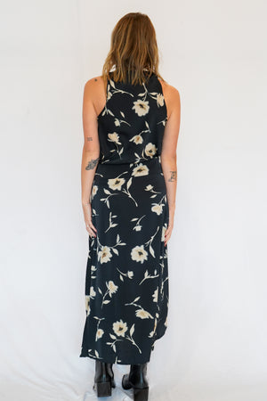 Lewinae Floral Skirt in Black