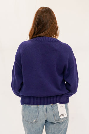 Z Supply Cloud Spun V-Neck Sweater in Oxford Blue