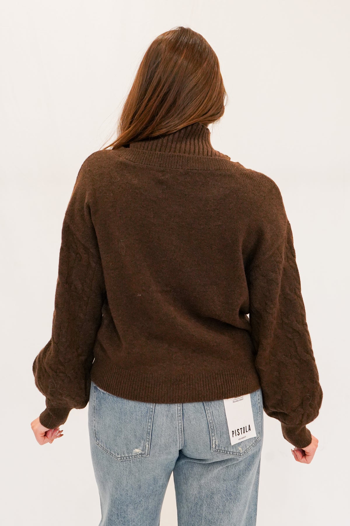 Katy Layered Sweater in Brown