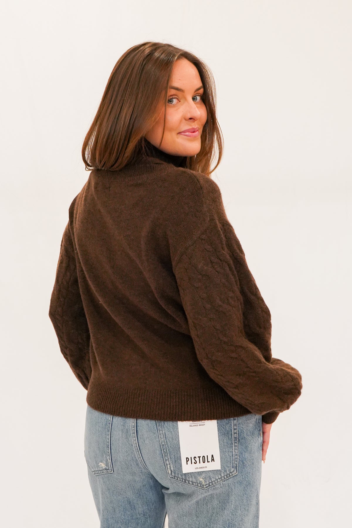 Katy Layered Sweater in Brown