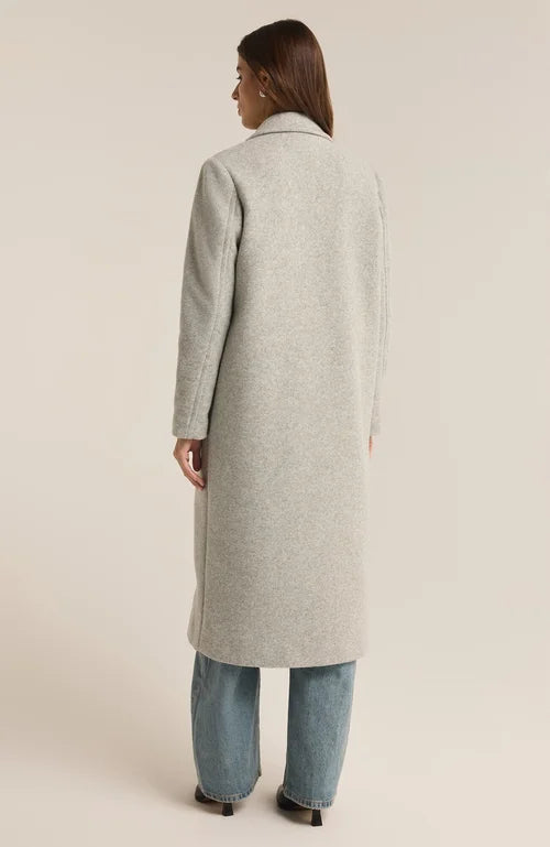 Z Supply Conway Plush Coat-Heather Grey