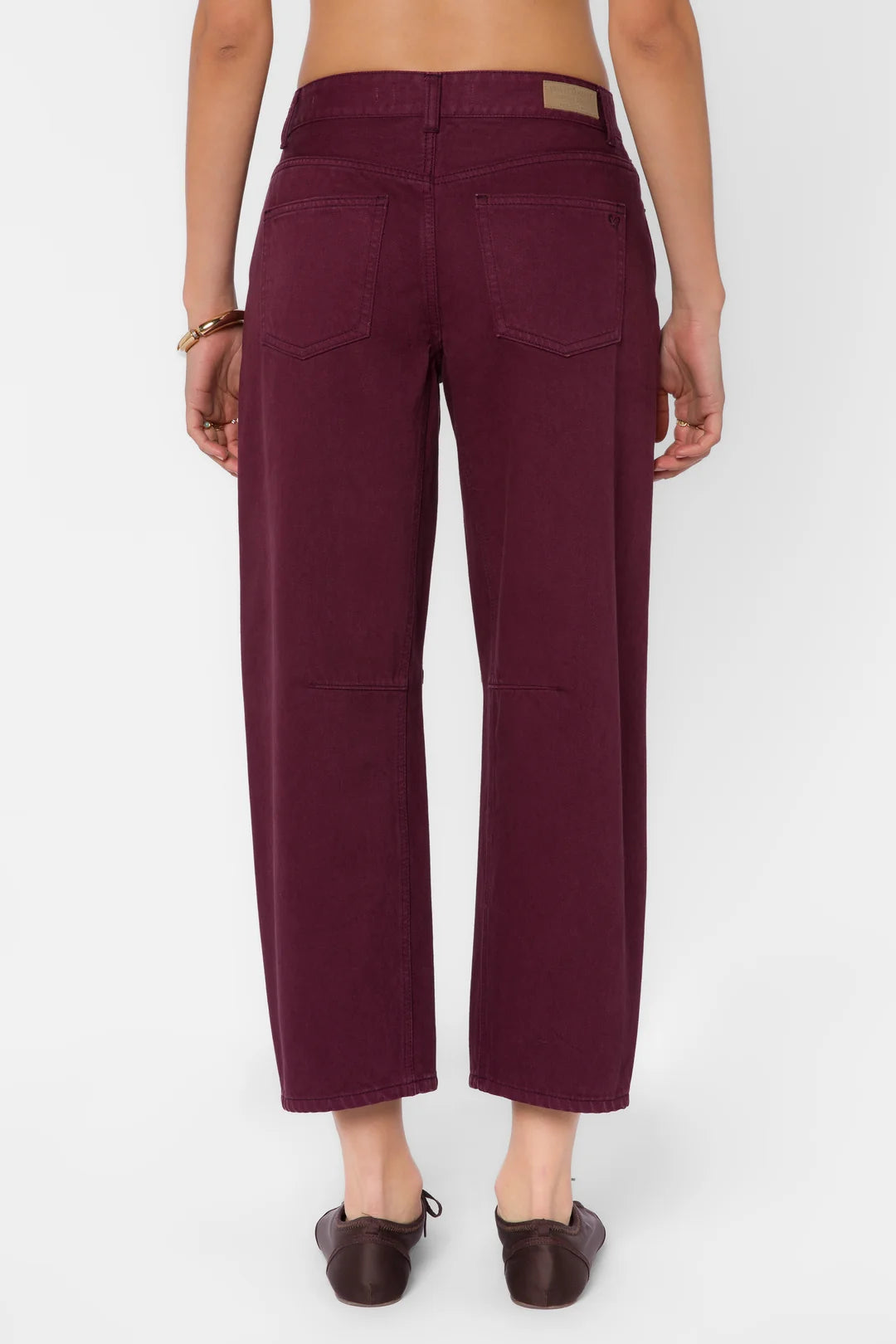 Reyna Barrel Jeans in Plum