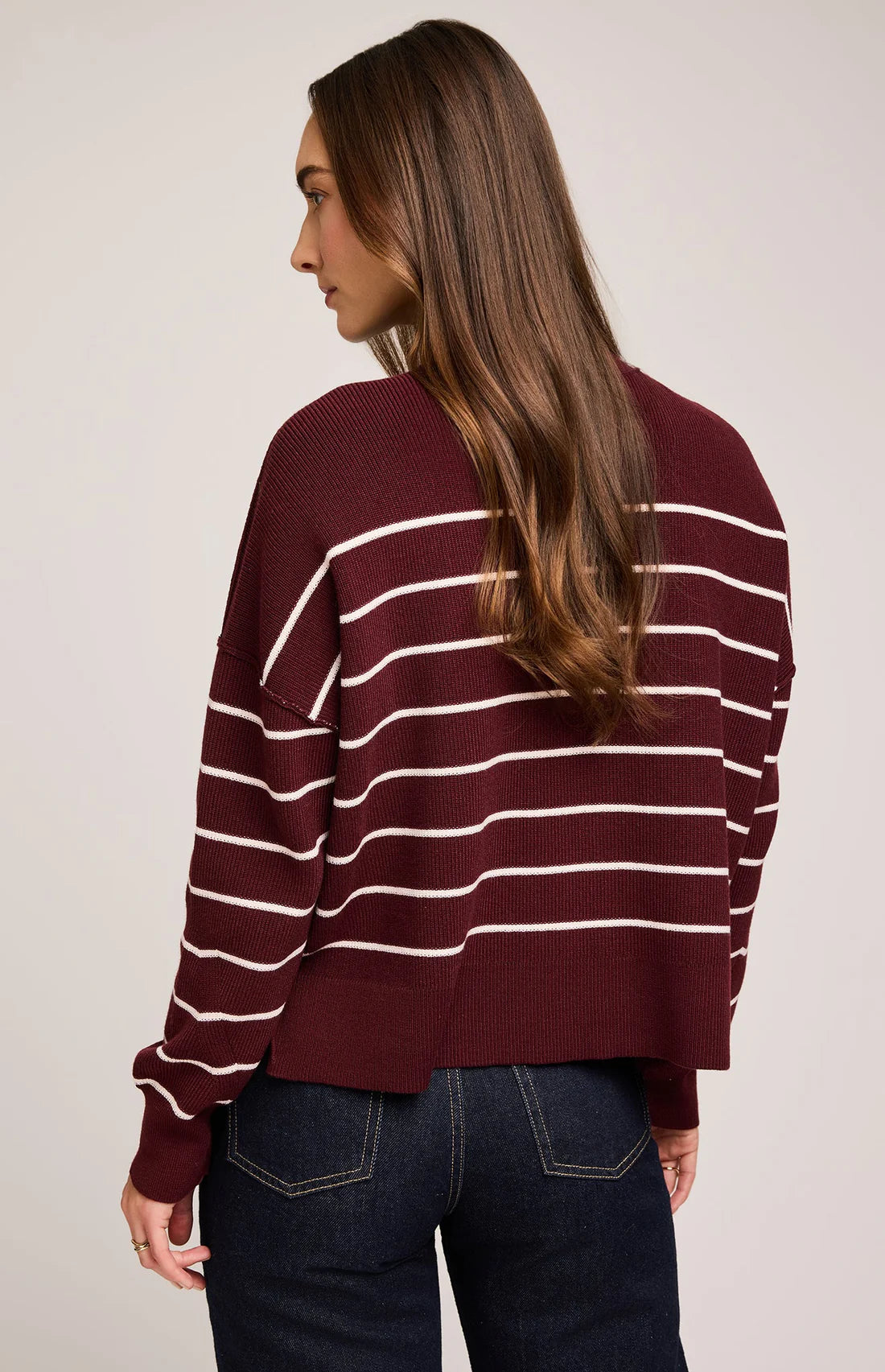 Gentle Fawn Echo Sweater in Merlot Stripe