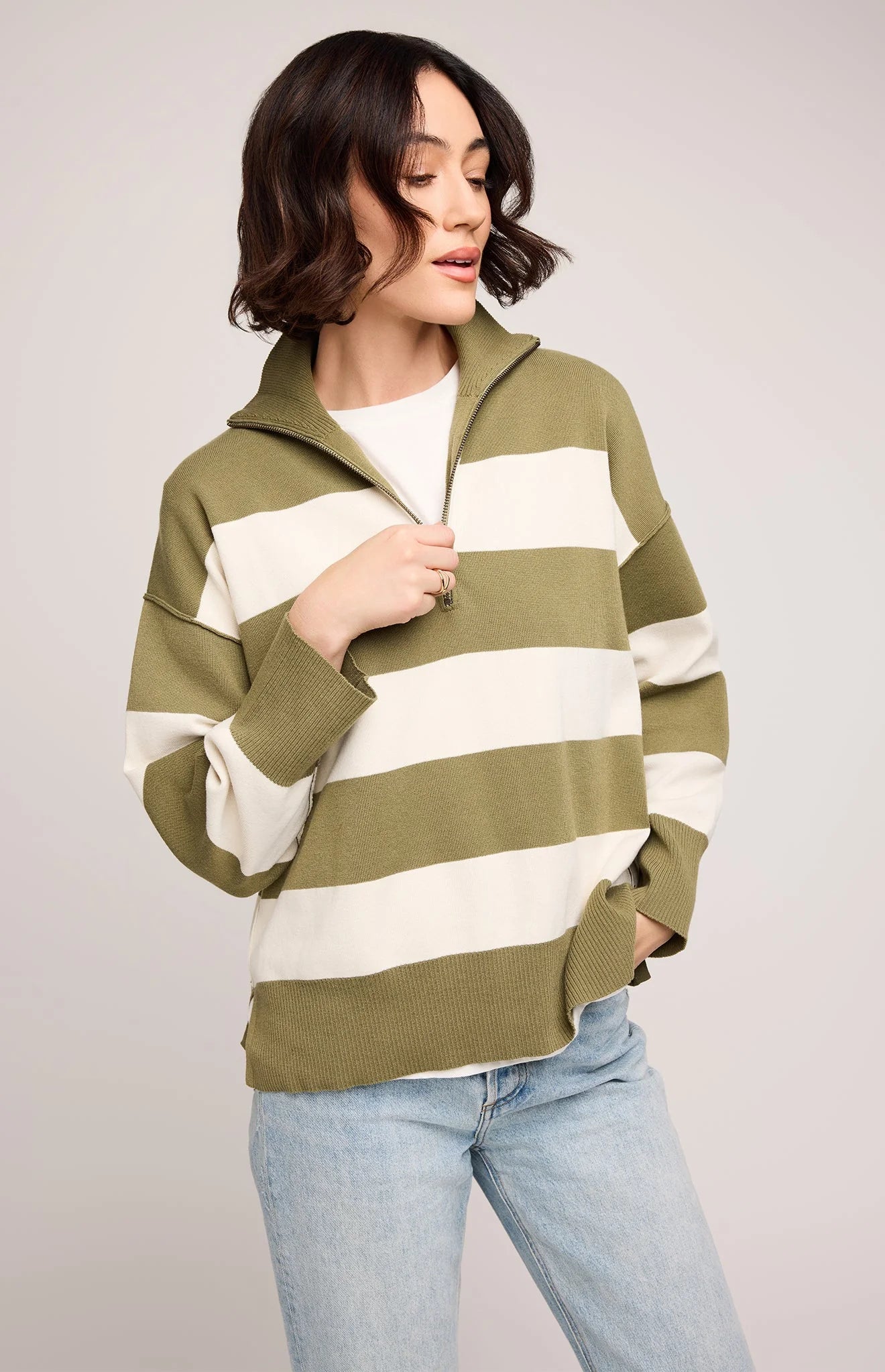 Gentle Fawn Idris 1/4 Zip Pullover Sweater