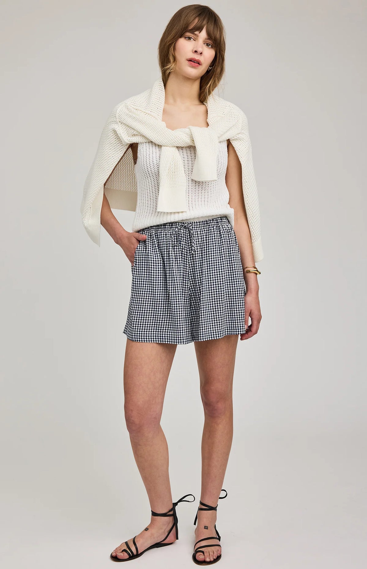 Quinn Gingham Mini Short