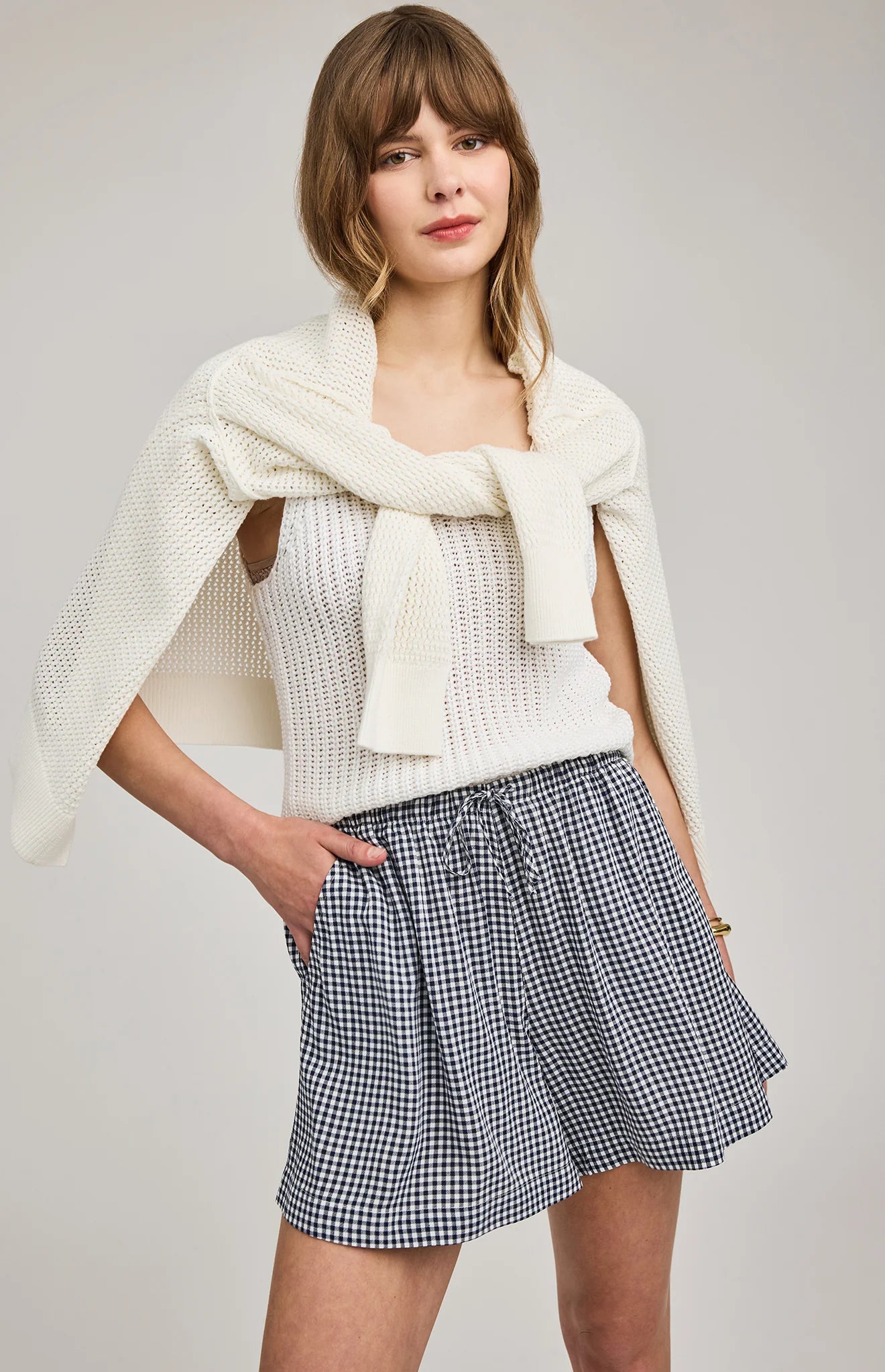 Quinn Gingham Mini Short