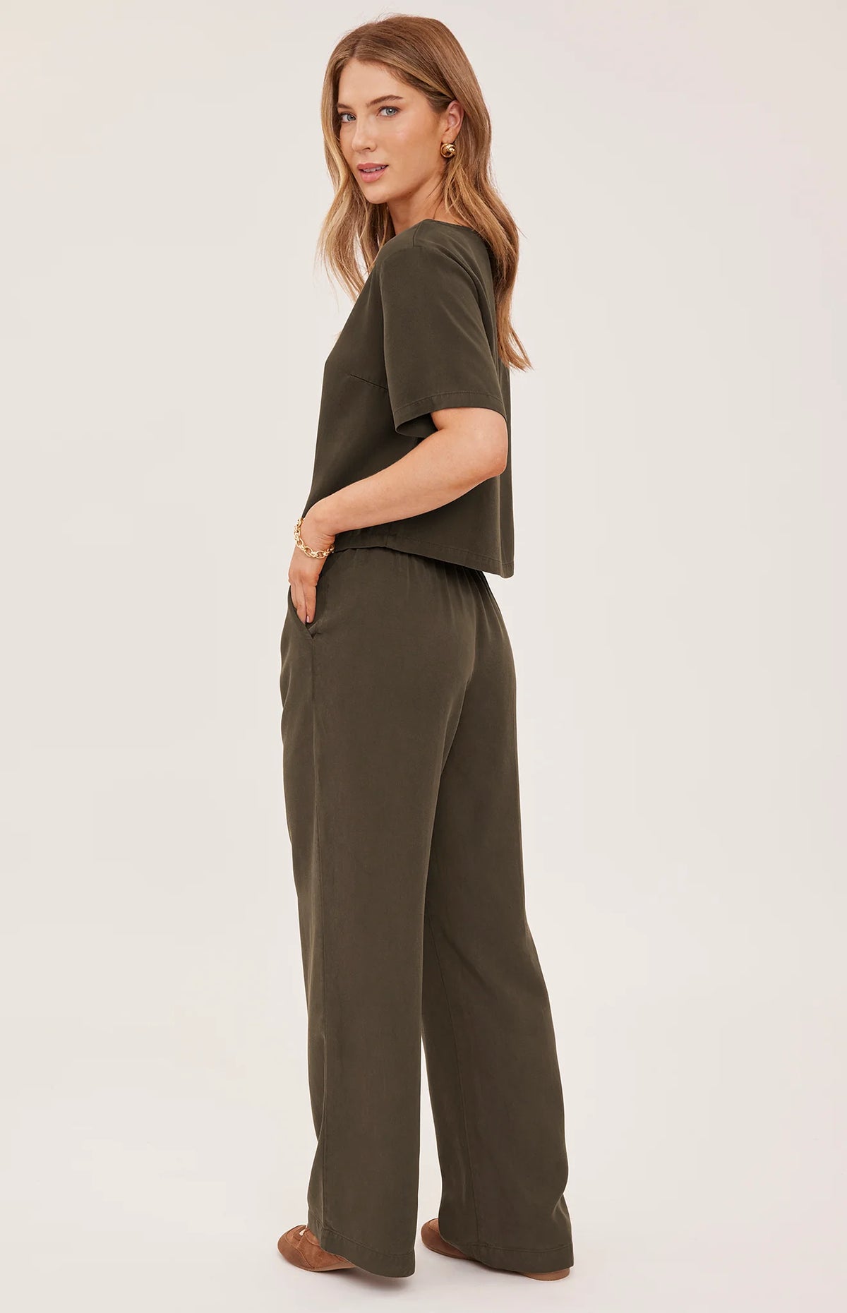 Gentle Fawn Gabriel Pants in Washed Bayleaf