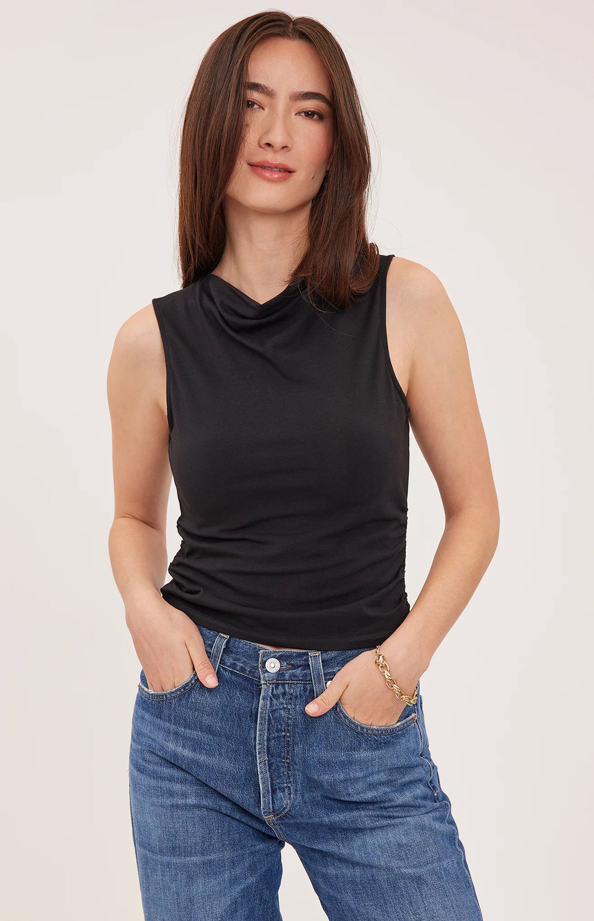 Indra Tank in Black