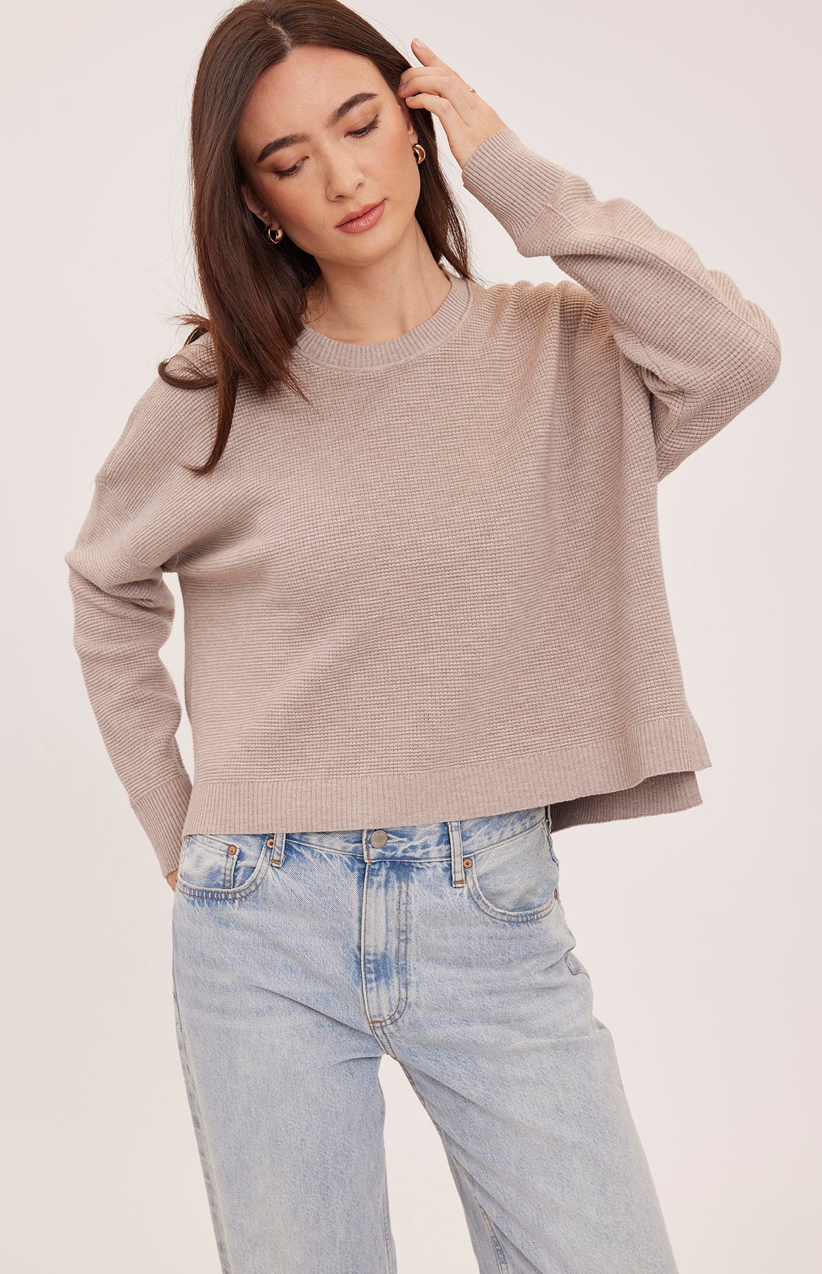 Axel Sweater in Heather Latte