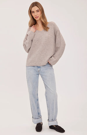 Annalise Sweater in Heather Latte