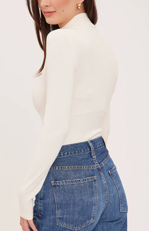Gentle Fawn Wren Long Sleeve Mock Neck In Cream