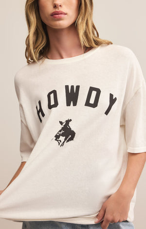 HOWDY SOCAL TEE in Sea Salt