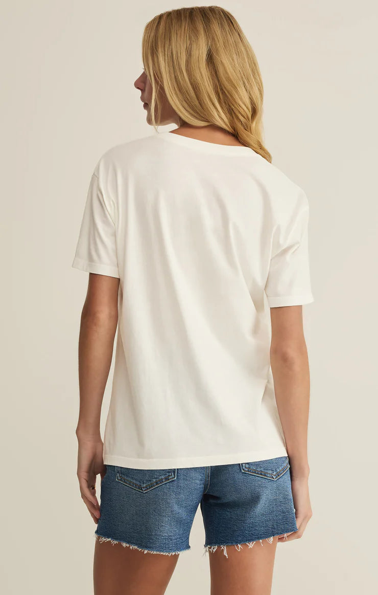 Z Supply Palms Boyfriend Tee White