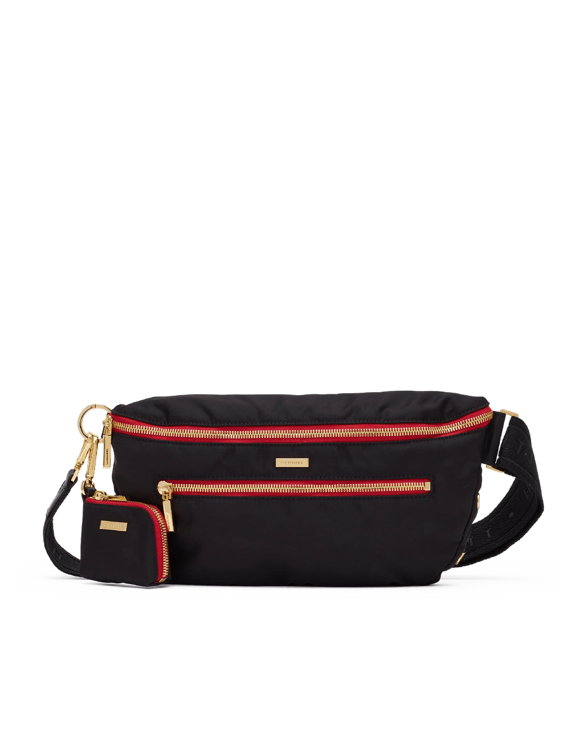 Hammitt Charles Nylon Crossbody Medium in Black Gold