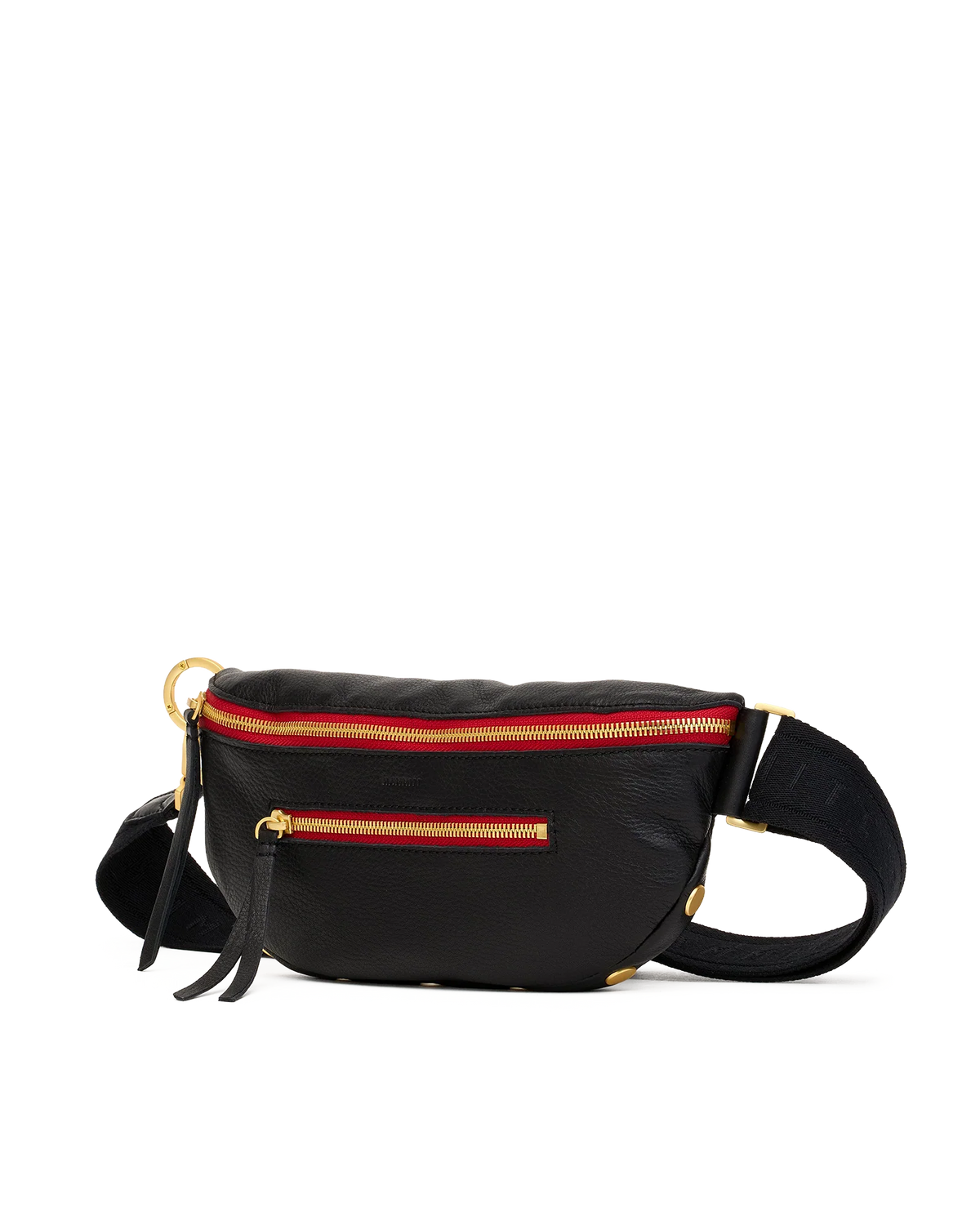 Charles Mediumv Crossbody  Black/Brushed Gold Red Zip