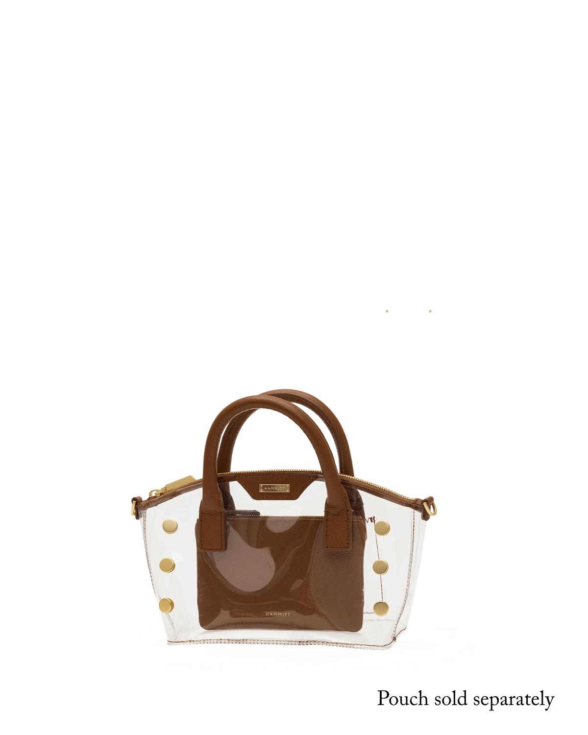 Hammitt Paula Clear Bag in Mahogany Pebble/Brushed Gold