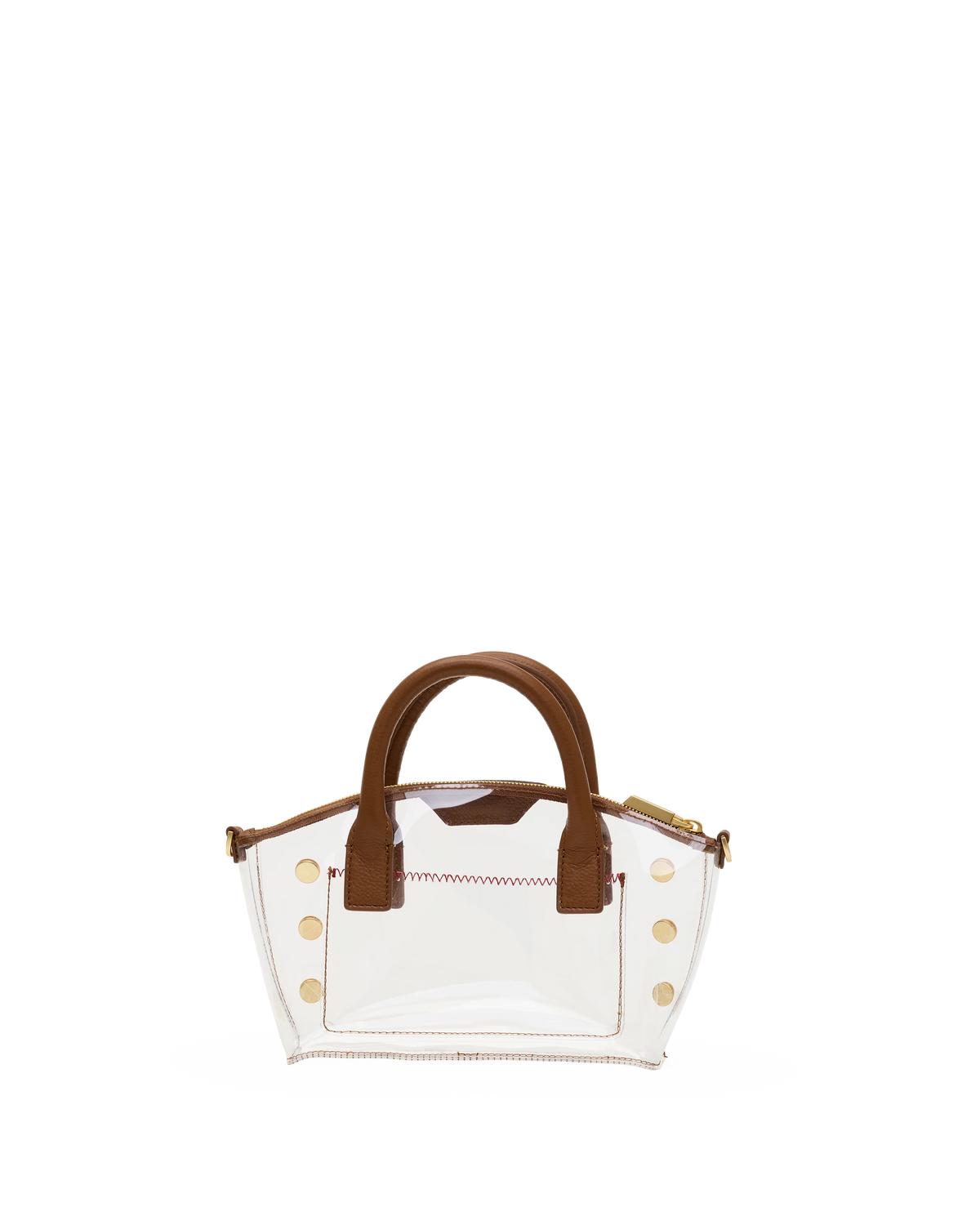 Hammitt Paula Clear Bag in Mahogany Pebble/Brushed Gold