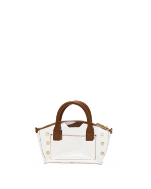 Hammitt Paula Clear Bag in Mahogany Pebble/Brushed Gold