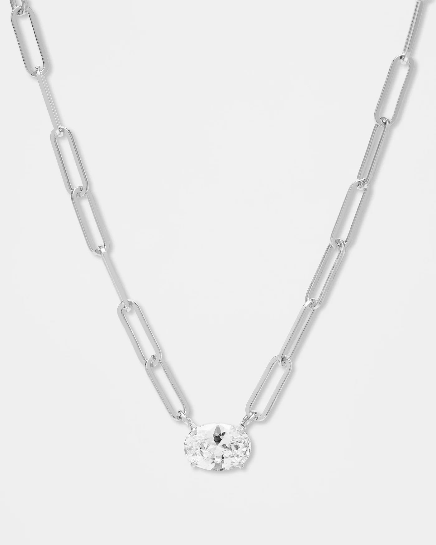 Melinda Maria Hello Gorgeous Samantha Chain Necklace in Silver