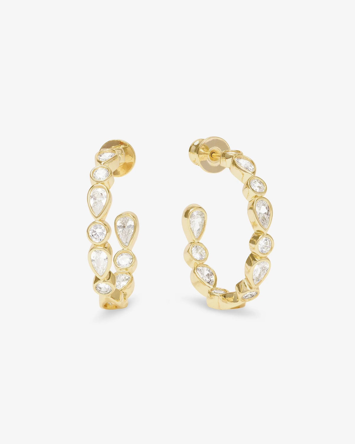 Melinda Maria Isla Hoops 1' in Gold