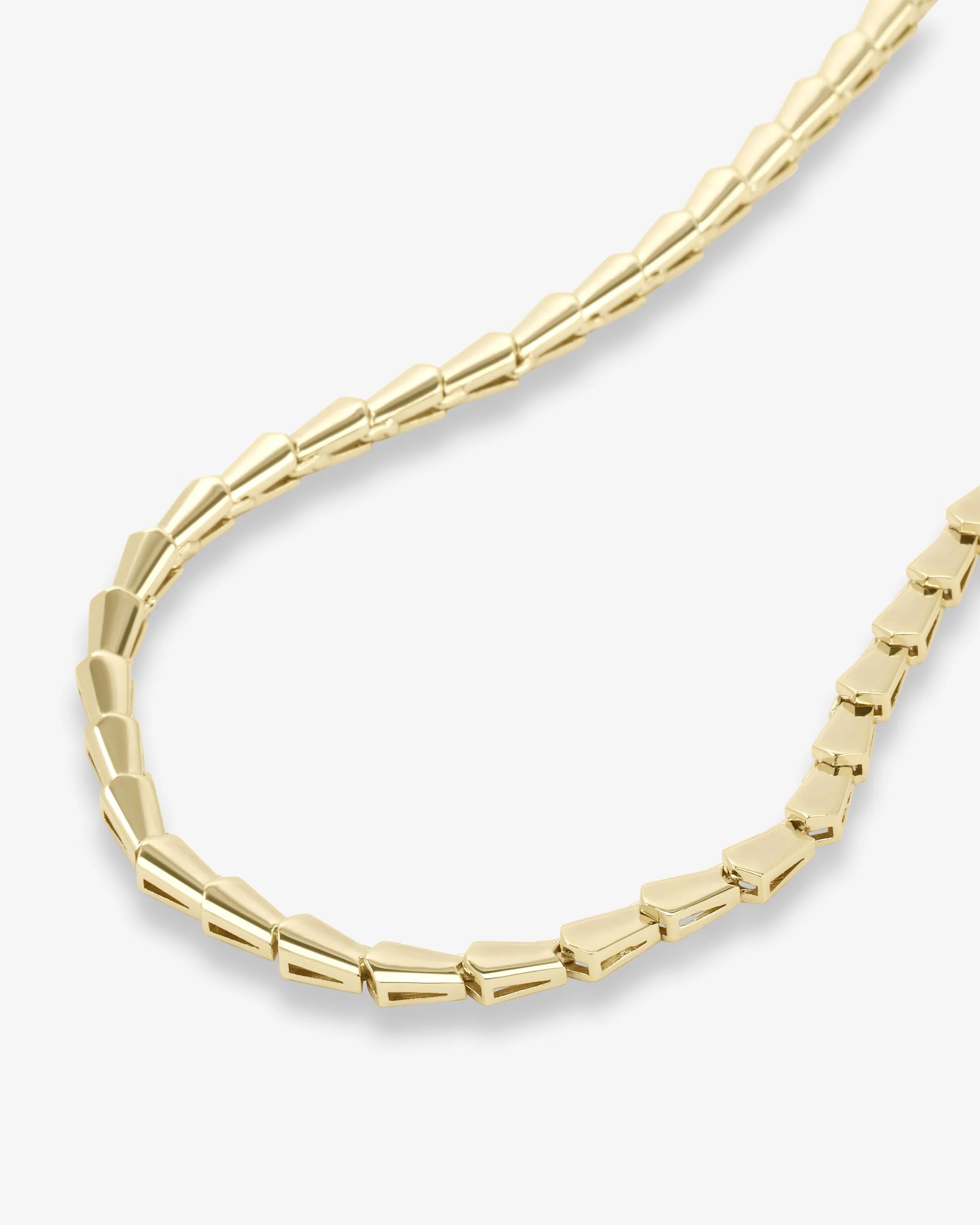 Melinda Maria Serpent Collar Necklace 15' in Gold