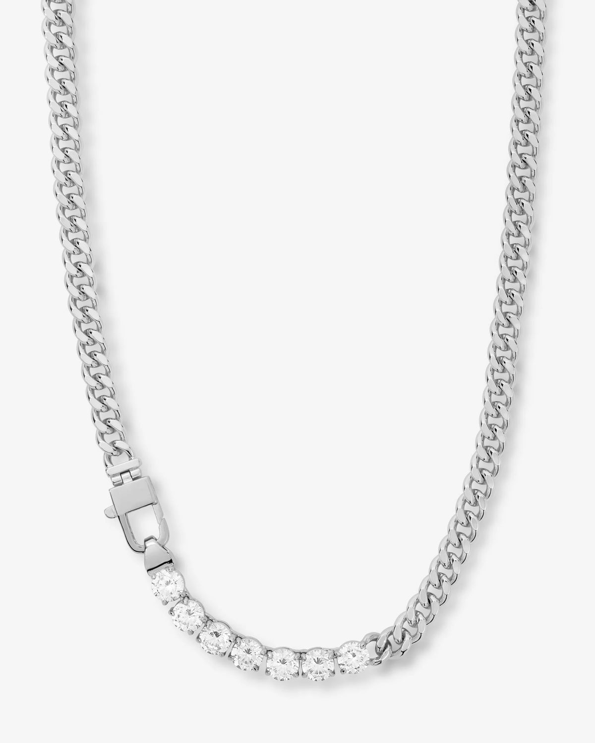 Melinda Maria Julian Loves Diamonds Necklace 16&quot; Silver