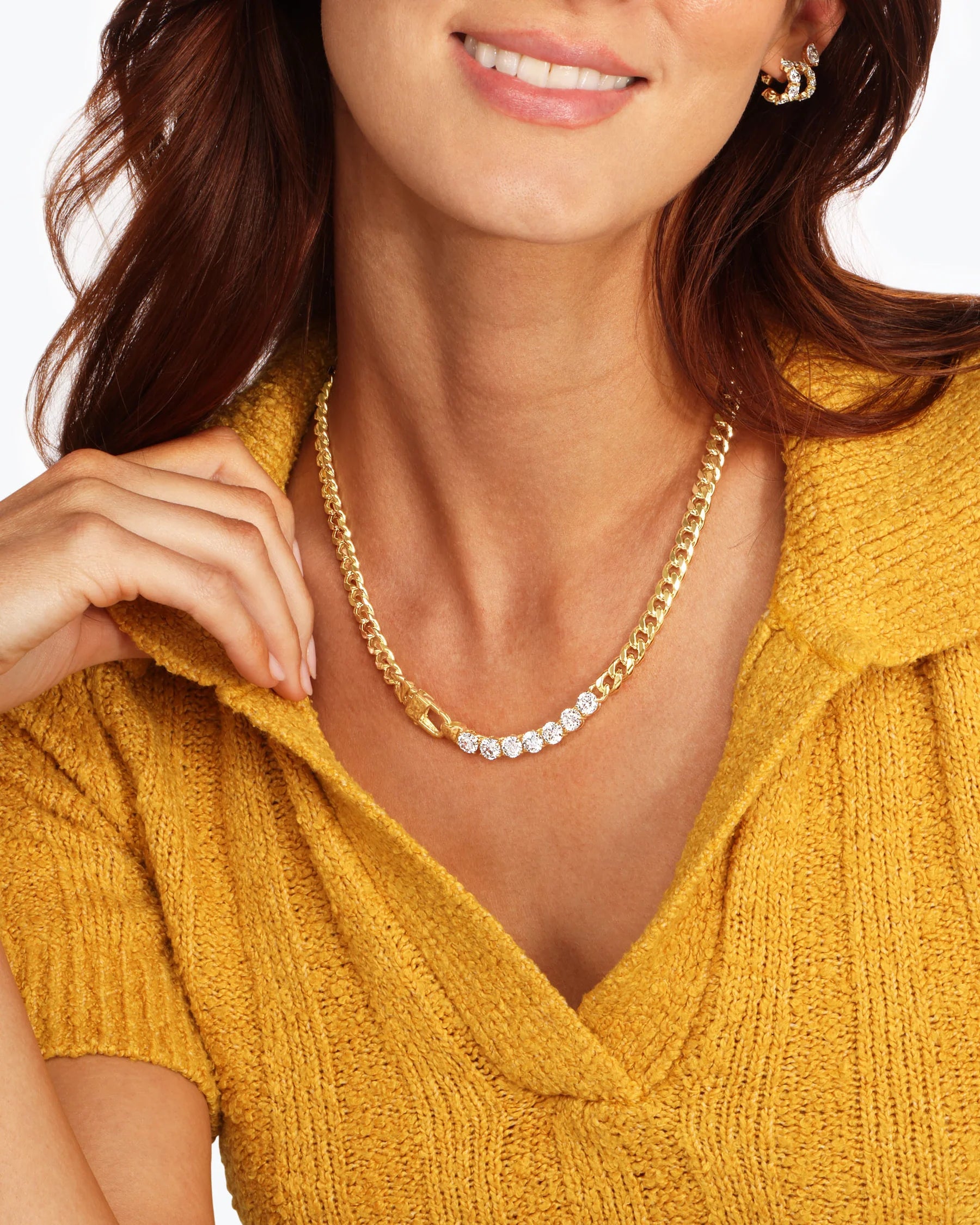 Melinda Maria Julian Loves Diamonds Necklace 18"