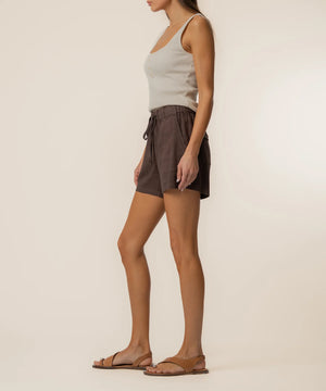 Katana High Rise Shorts with Drawstring