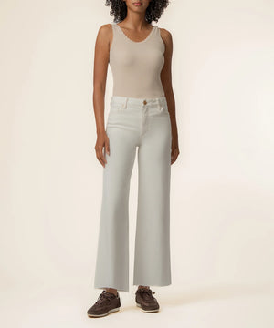 KUT Meg High Rise Wide Leg Jean in Ecru