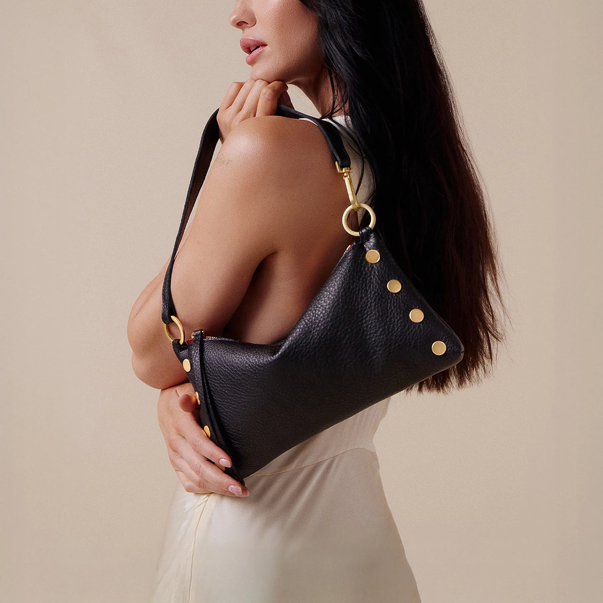 Hammitt Small Kyle in Black Red Zip