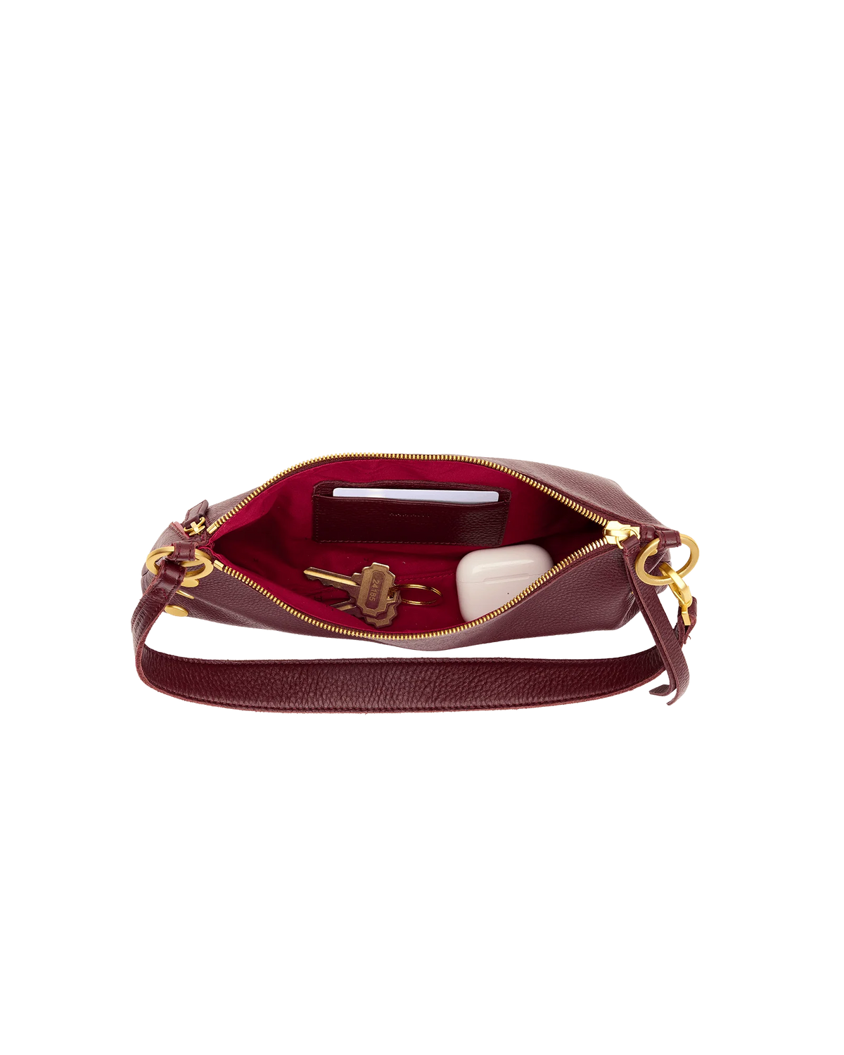 Hammitt Kyle Bag in Cherrywood Pebble/Brushed Gold