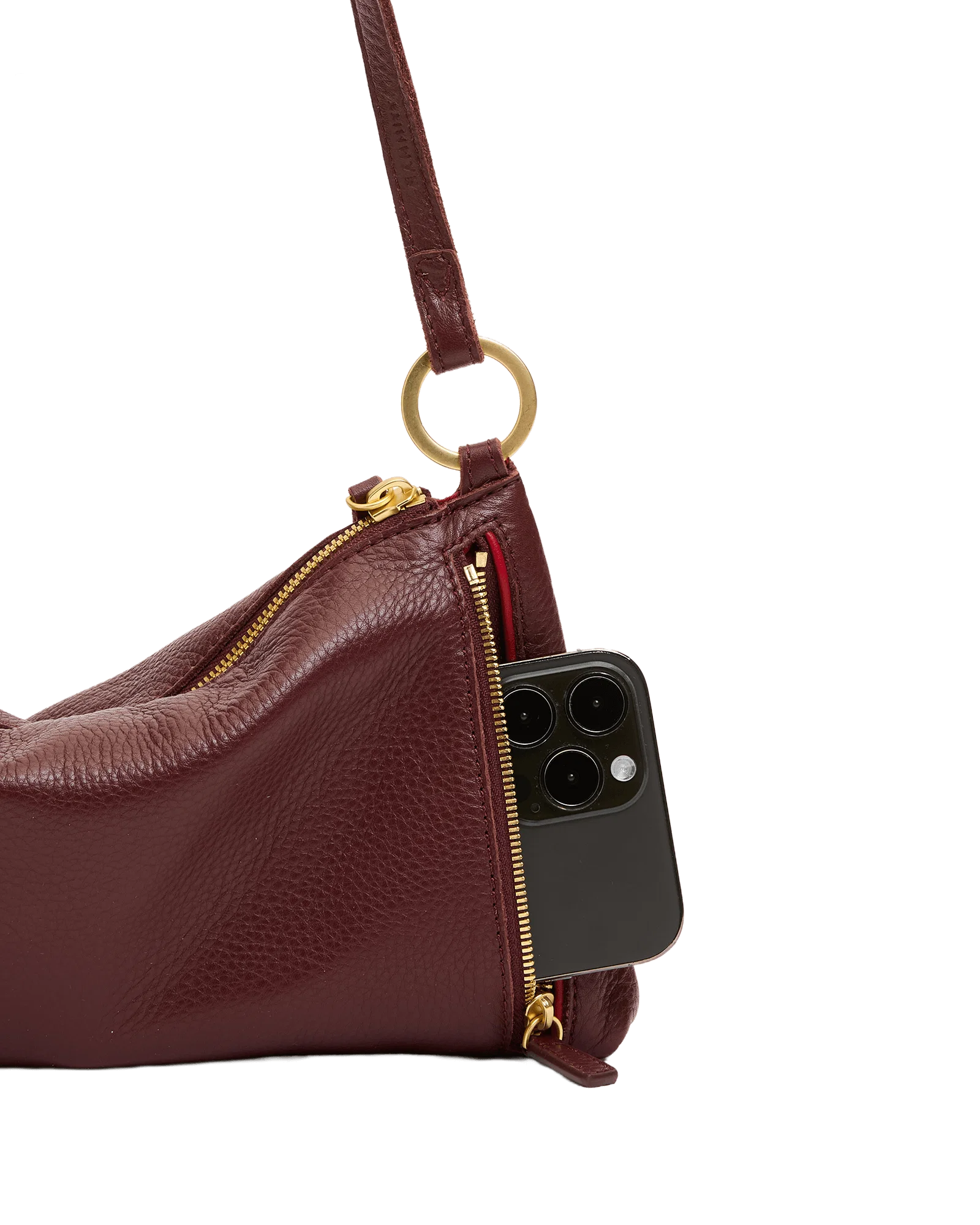 Hammitt_Kyle_Bag_in_Cherrywood_Pebble/Brushed_Gold