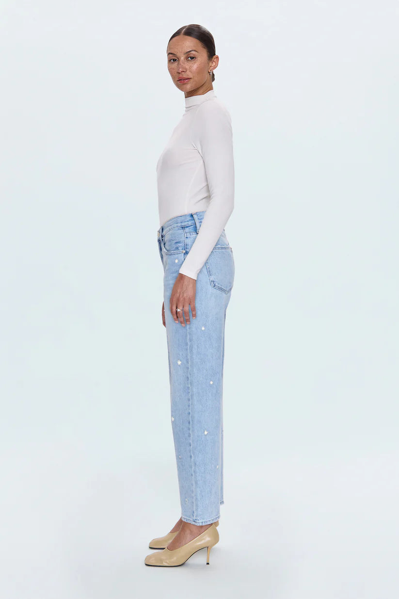 Pistola Lexi Barrel Star Denim Jeans in Stellar Vintage