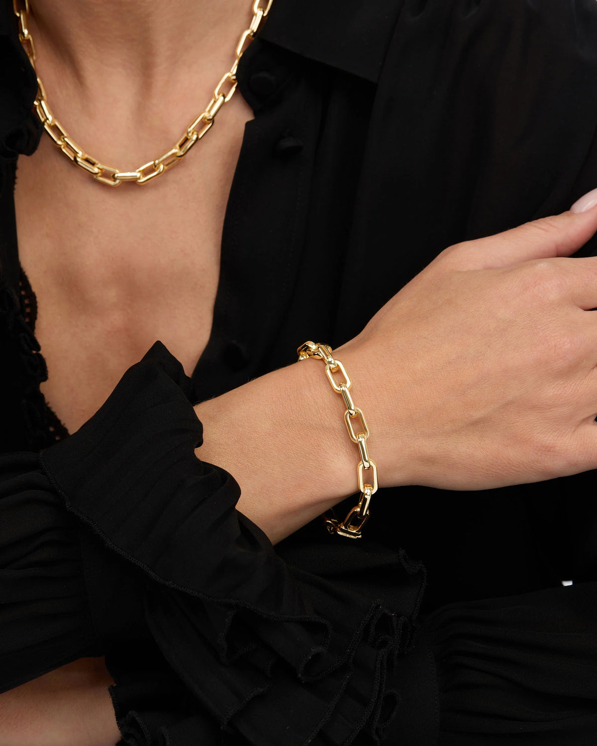Melinda Maria Lil&#39; Frankie Chain Bracelet in Gold 6.5