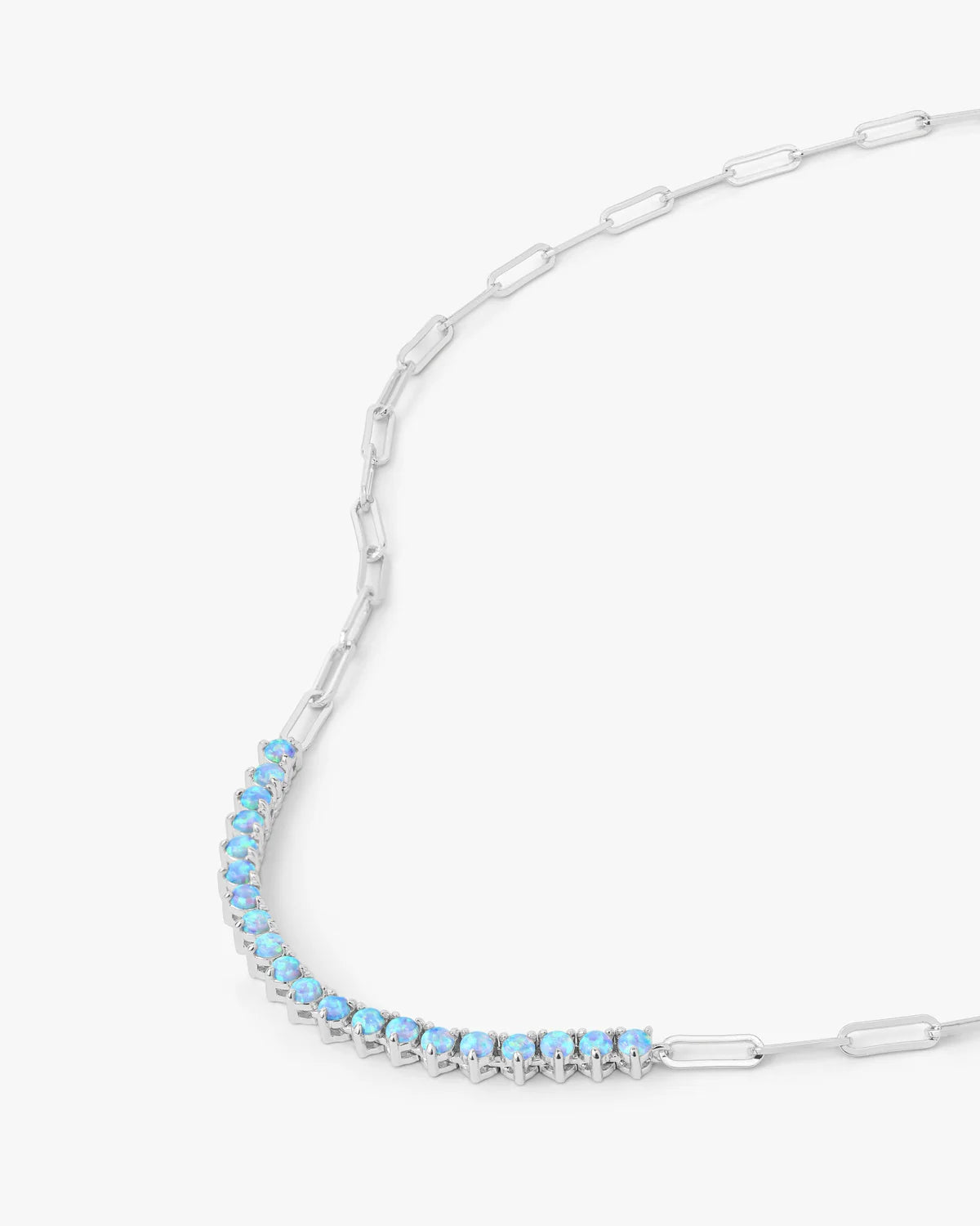 Melinda Maria Not Your Basic Blue Opal Samantha Tennis Necklace