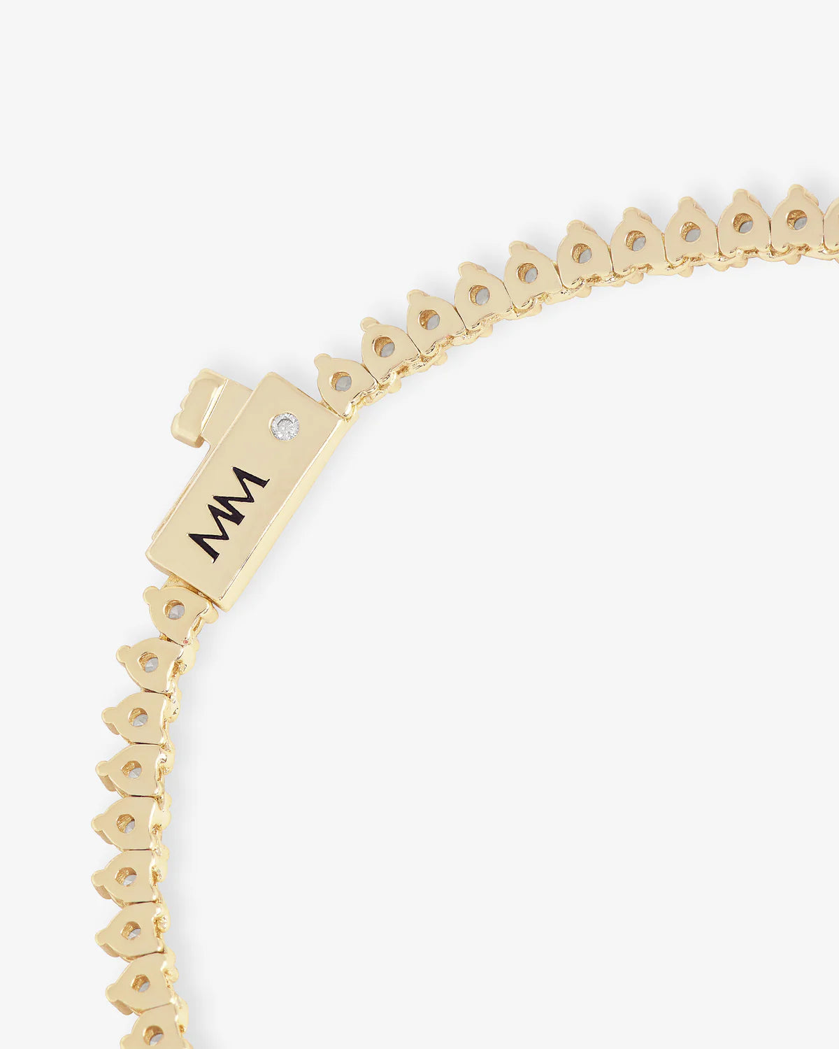 Melinda Maria Baby Not Your Basic Gold Tennis Necklace 18'