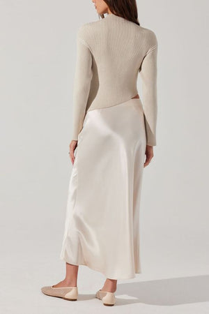 ASTR THE LABEL Windey Skirt in Ivory