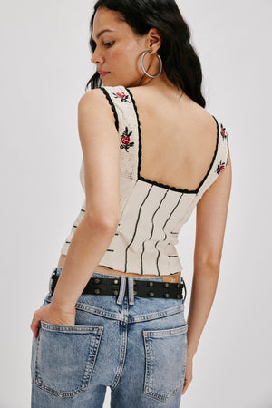 Free People Rose Bud Knit Top