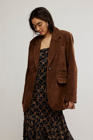 Free People Paper Cut Vegan Blazer