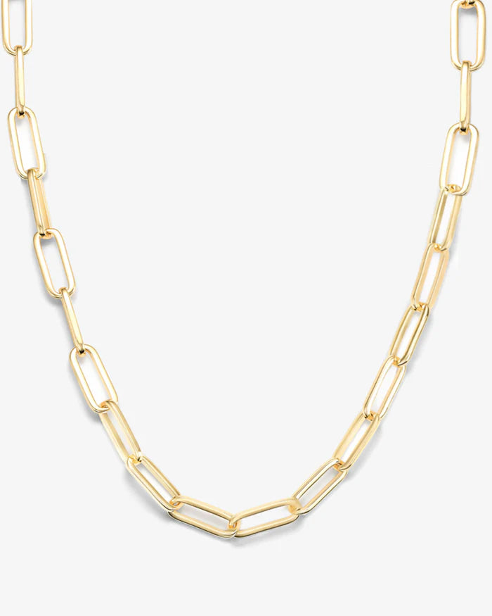 Melinda Maria Carrie Chain Link Gold Necklace