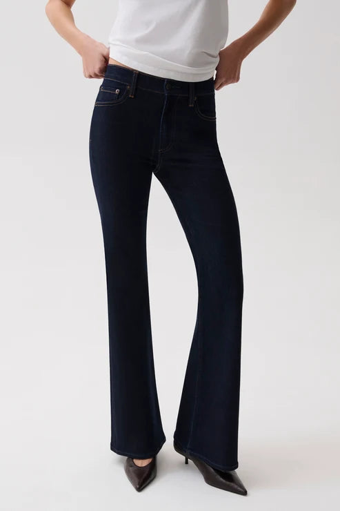 Pistola Kinsley Mid Rise Ultra Flare Jeans in Night Flight