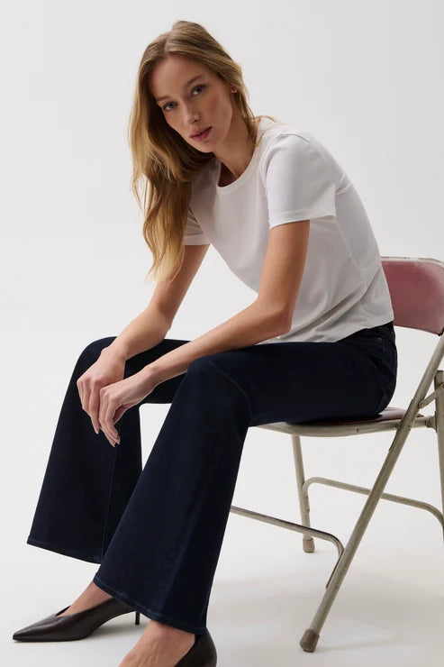 Pistola Kinsley Mid Rise Ultra Flare Jeans in Night Flight