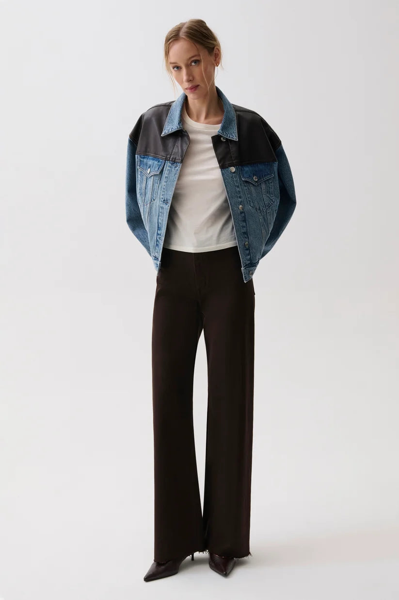 Pistola Penny High Rise Wide Leg Jean in Mocha