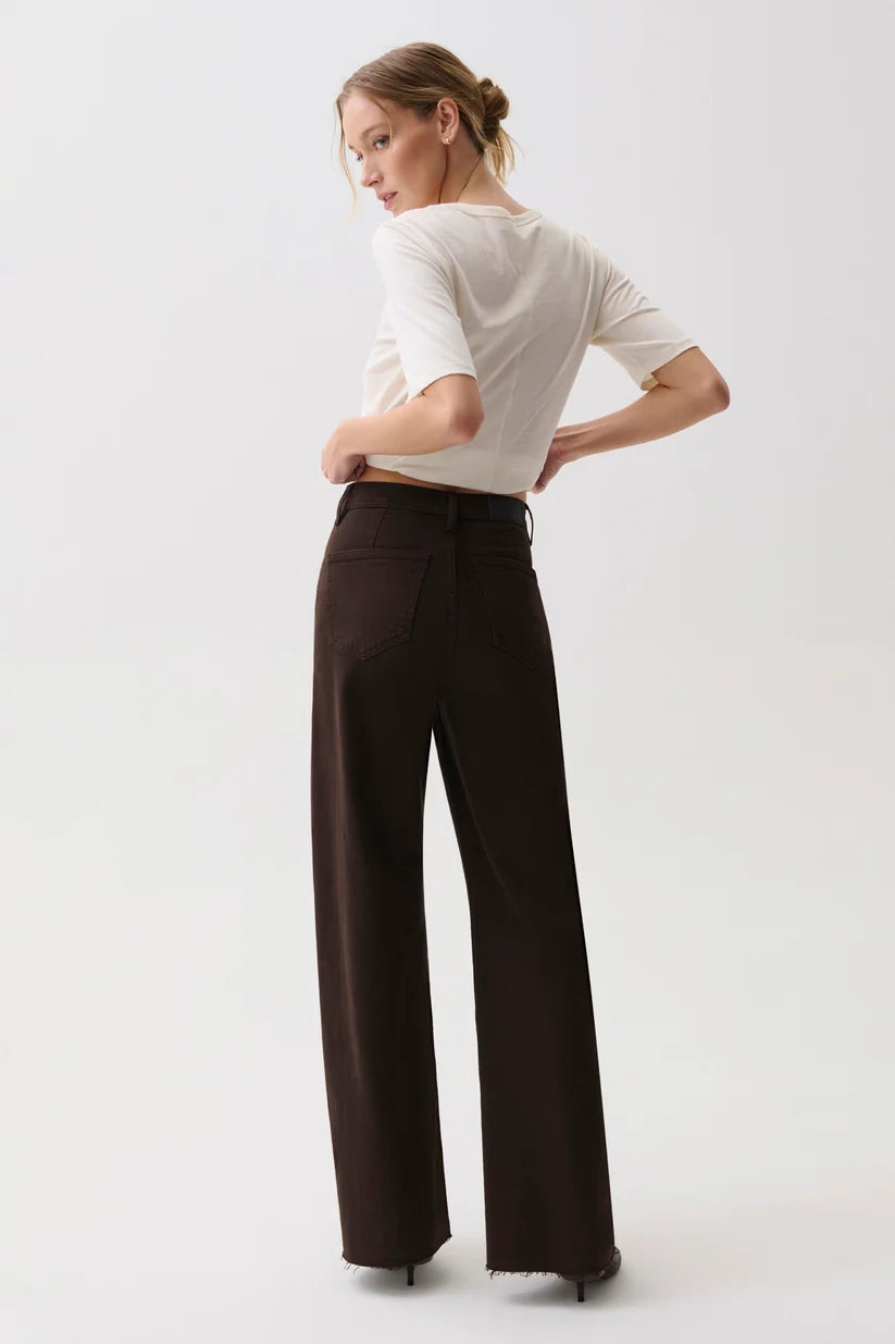 Pistola Penny High Rise Wide Leg Jean in Mocha